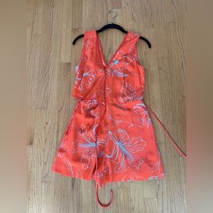 Diane von Furstenberg orange romper